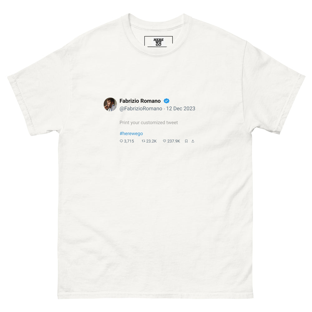 Personalized Tweet tee + Personalized Video